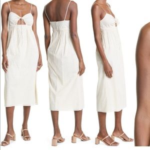 New Rebecca Taylor Sleeveless Embroidered Midi Papier Mache Dress Sz 2